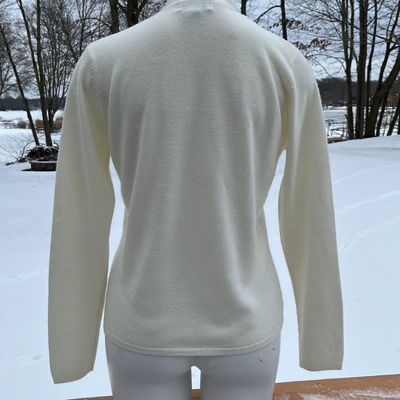 Vintage All Points soft cream sweater M - Picture 7 of 9